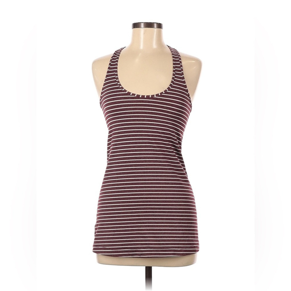 Lululemon Women’s Cool Racerback West2east Stripe Heathered Bordeaux Drama - Picture 1 of 4